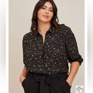 Torrid - Black Galaxy Blouse